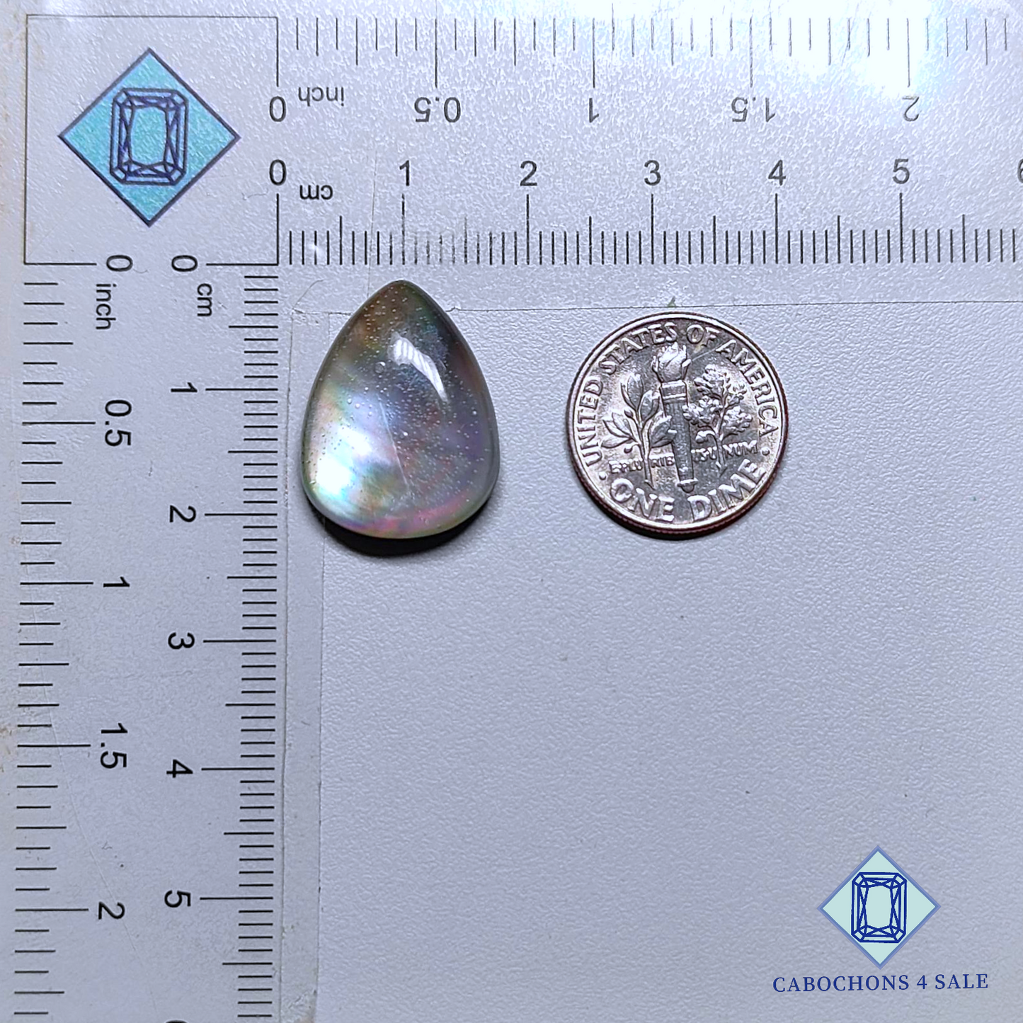 Mother of Pearl + Crystal Quartz Doublet Pear Doublets