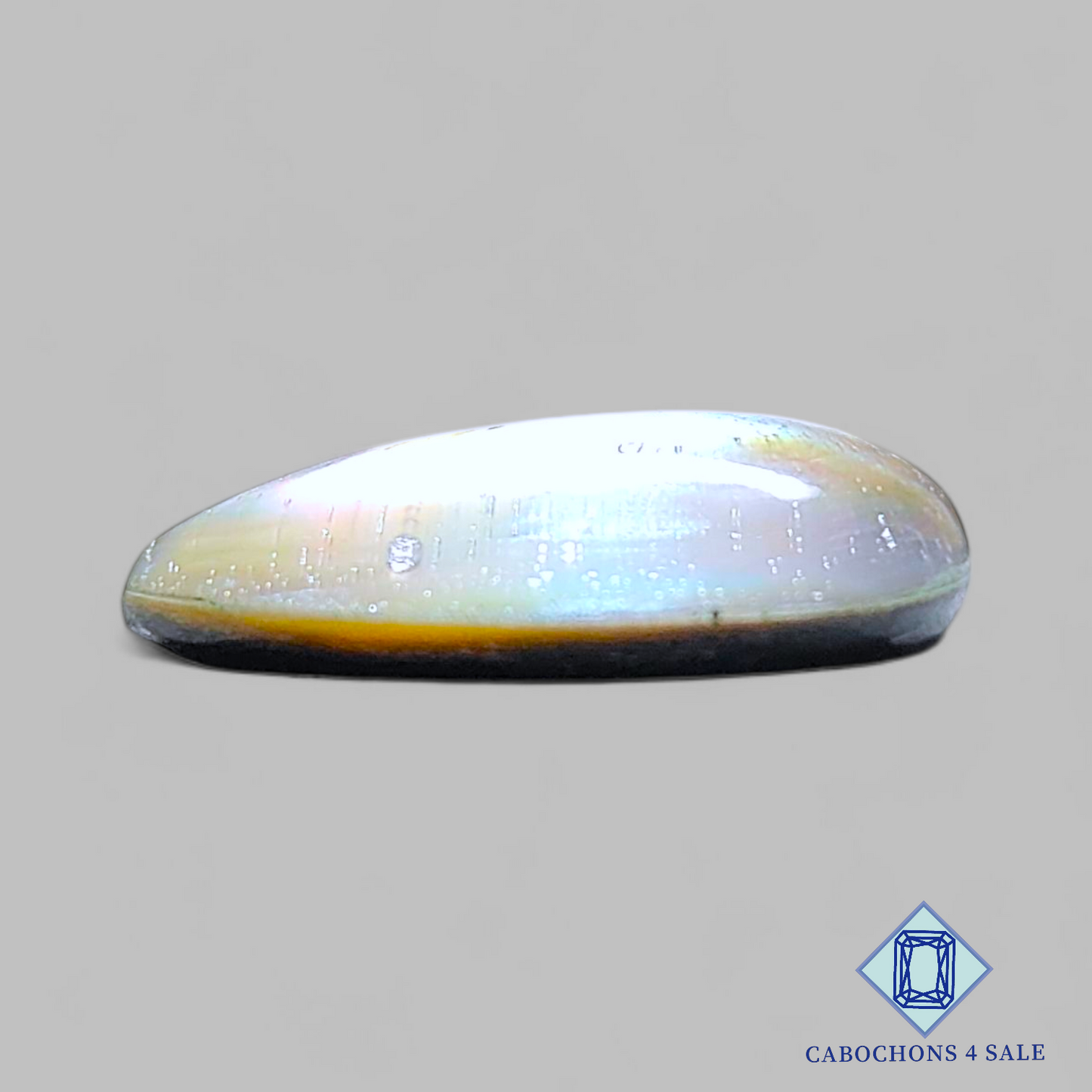 Mother of Pearl + Crystal Quartz Doublet Pear Doublets