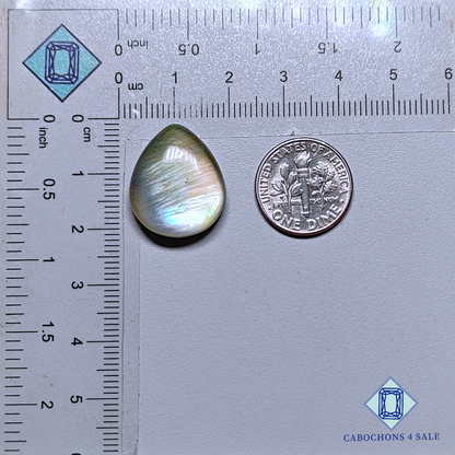 Mother of Pearl + Crystal Quartz Doublet Pear Doublets