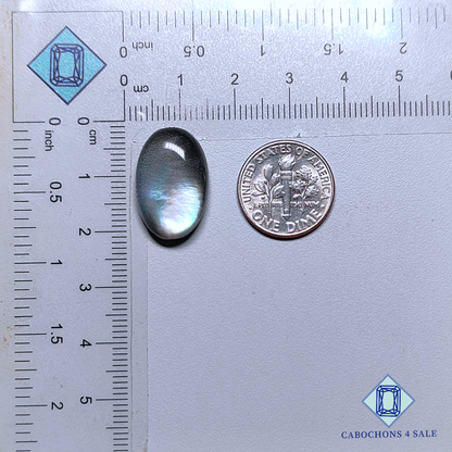 Mother of Pearl + Crystal Quartz Doublet Oval Doublets