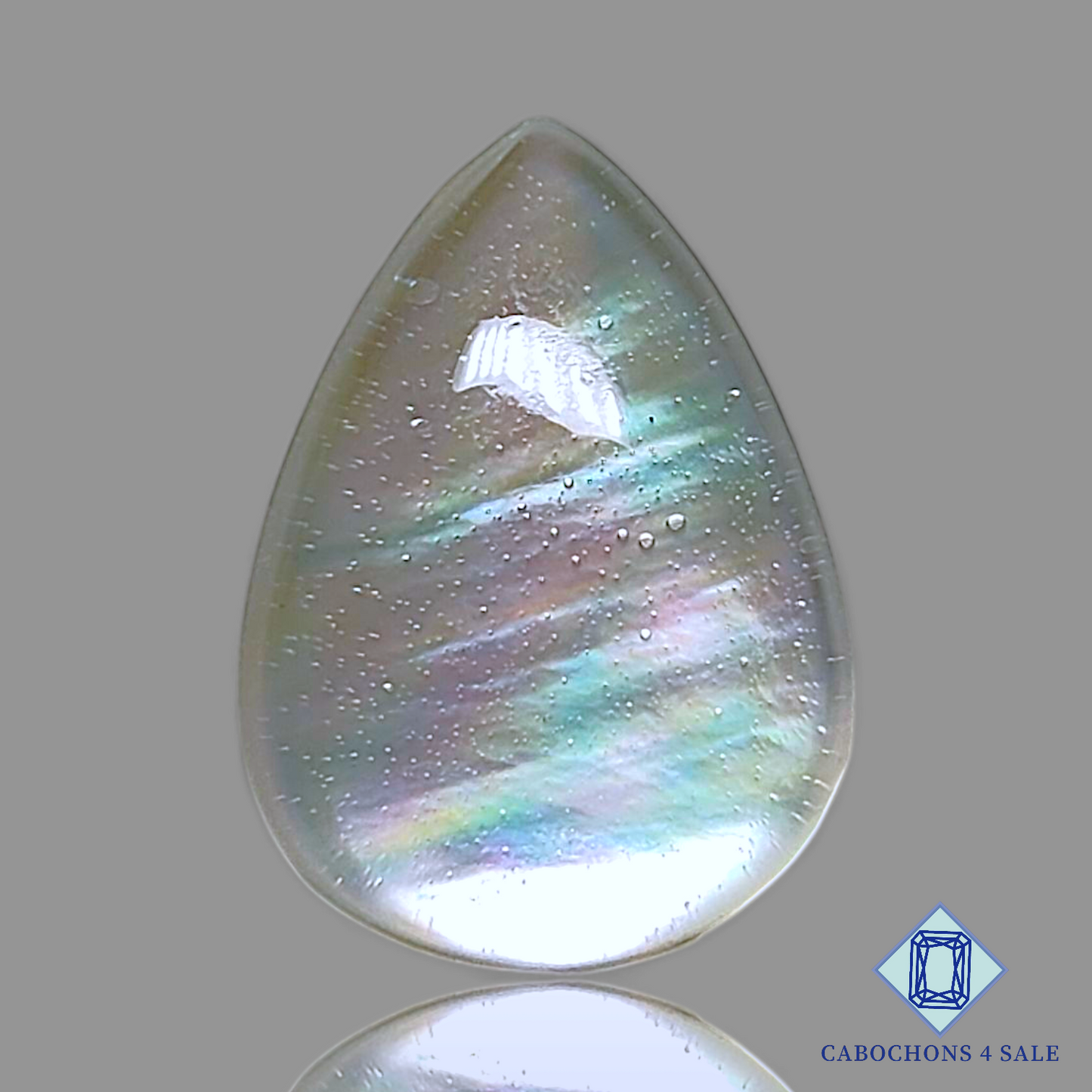Mother of Pearl + Crystal Quartz Doublet