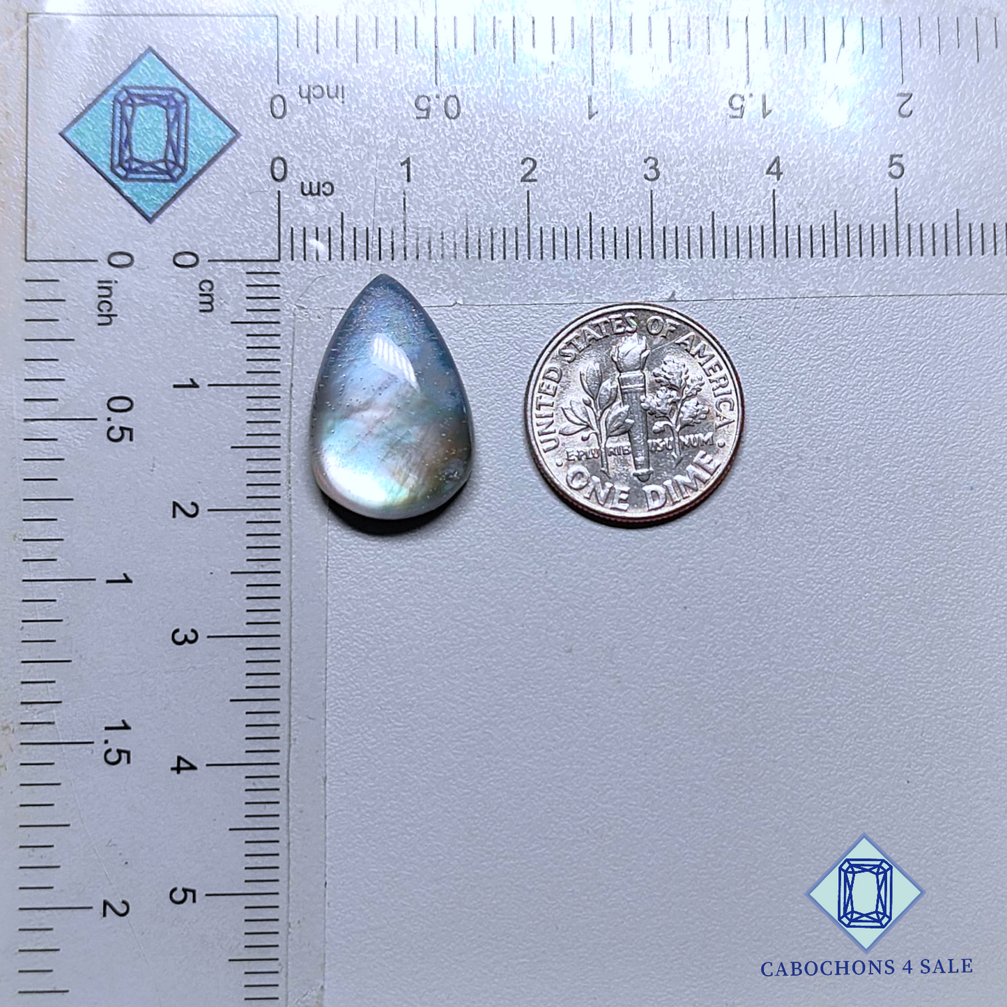 Mother of Pearl + Crystal Quartz Doublet Pear Doublets