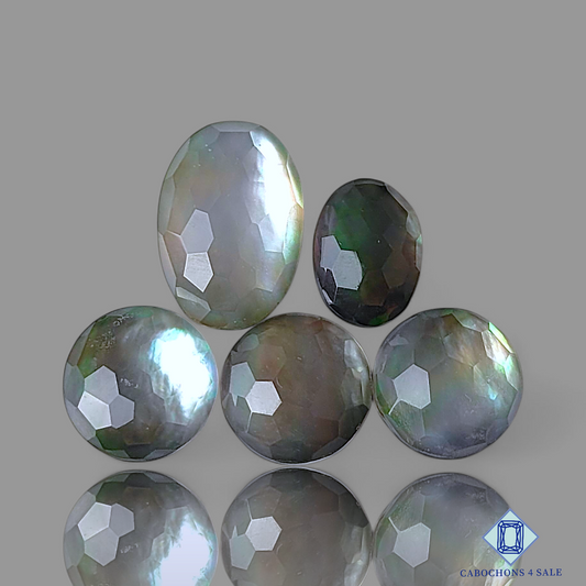 Mother of Pearl + Crystal Quartz Doublet