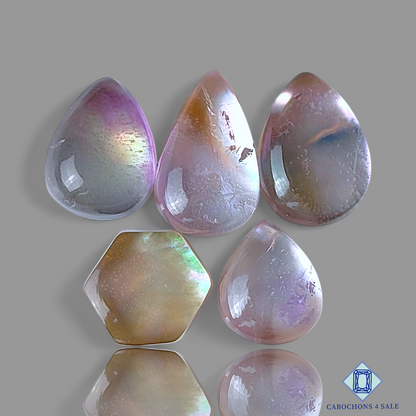 Mother of Pearl + Crystal Quartz Doublet