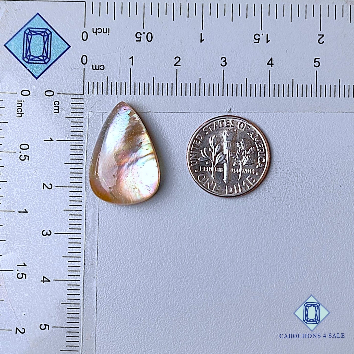 Mother of Pearl + Crystal Quartz Doublet Gemstone  Pear Doublets 22*15*6mm available for sale