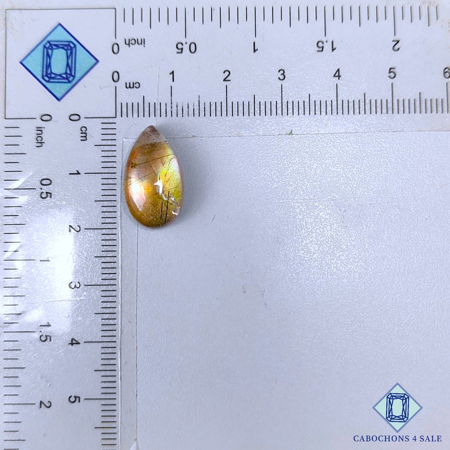 Mother of Pearl + Rutile Quartz Doublet Gemstone  Pear Doublets 18*10*6mm available for sale