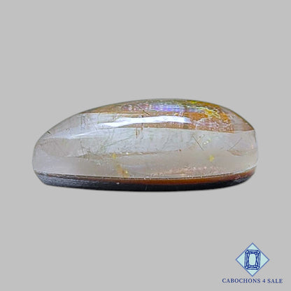 Mother of Pearl + Rutile Quartz Doublet Gemstone  Pear Doublets 18*10*6mm available for sale