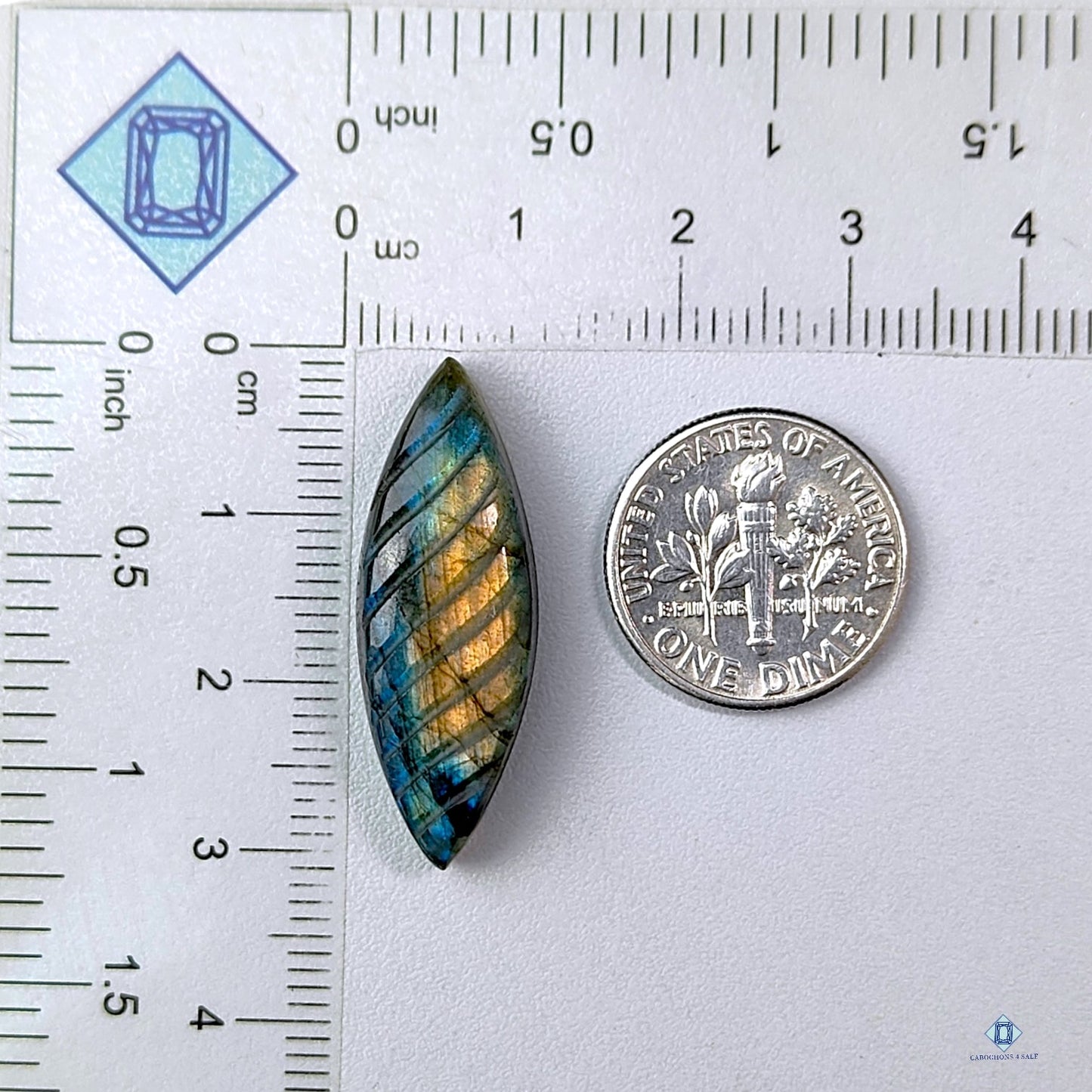 Multi Blue Labradorite Marquise Carvings