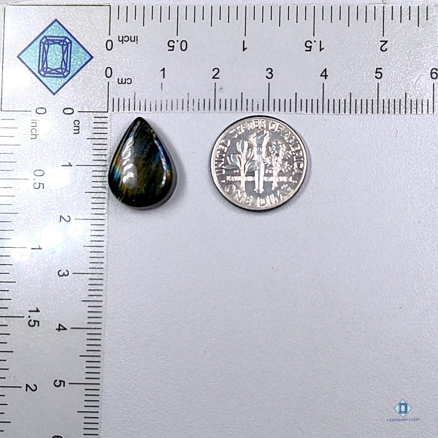 Multi Blue Labradorite Pear Cabochons