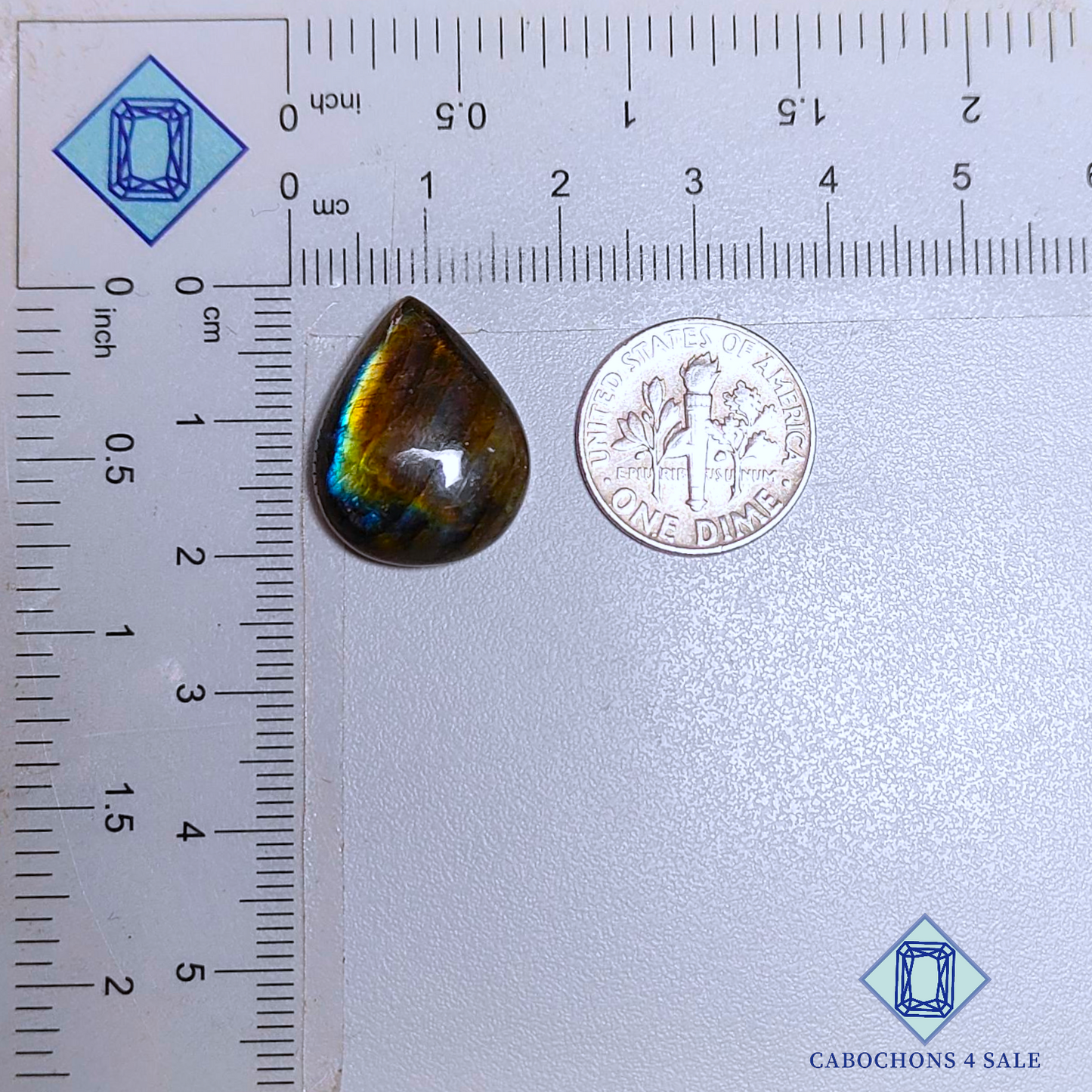 Multi Color Labradorite Pear Cabochons