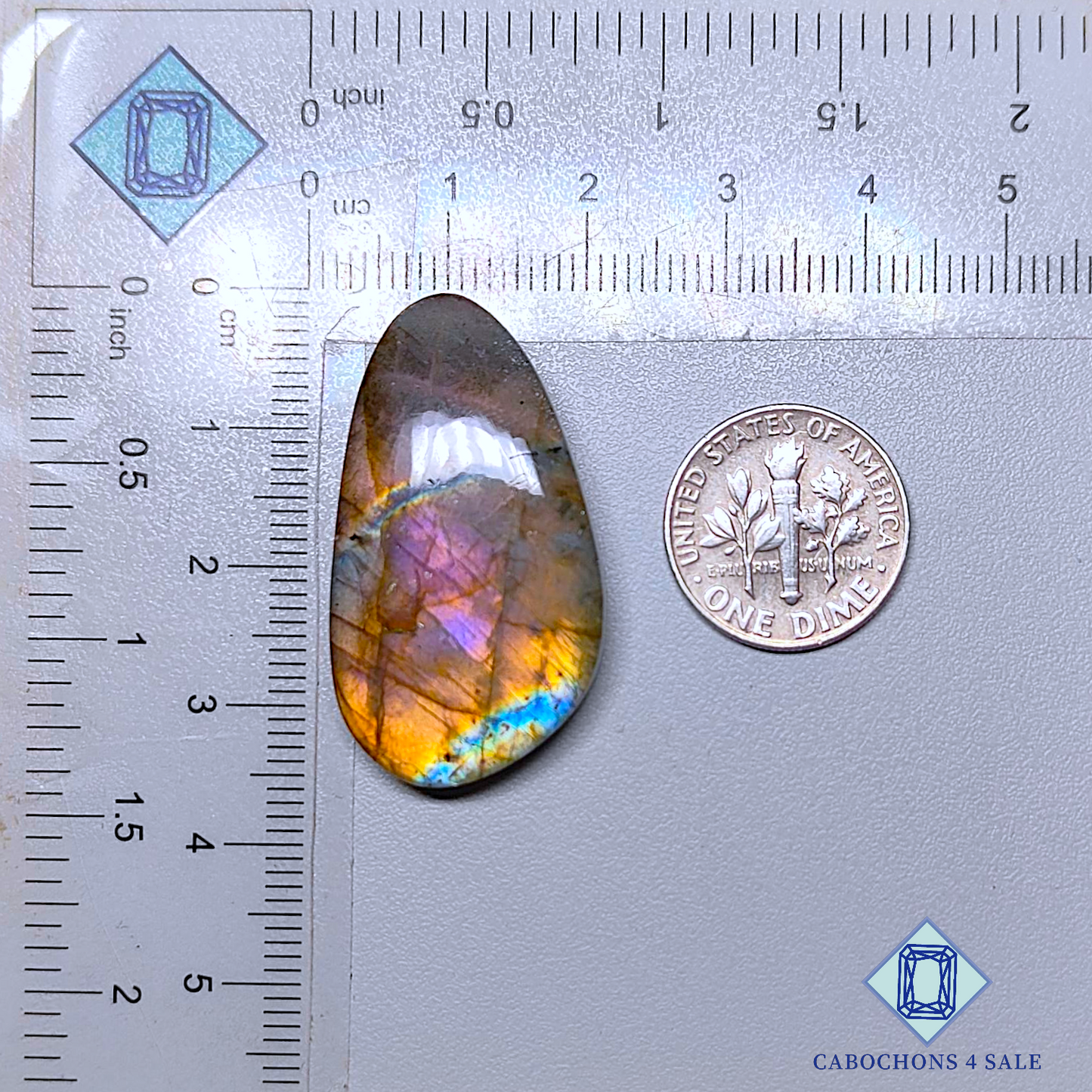 Multi Color Labradorite Fancy Cabochons 34*19*7mm