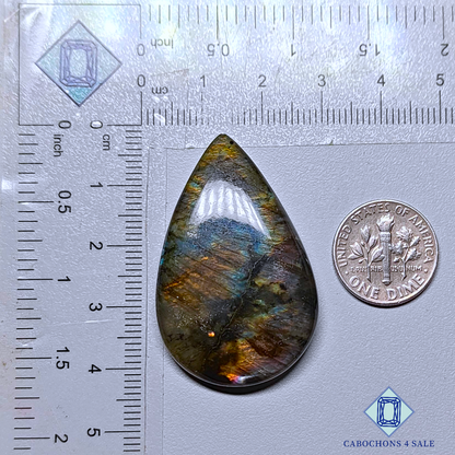 Multi Color Labradorite Pear Cabochons