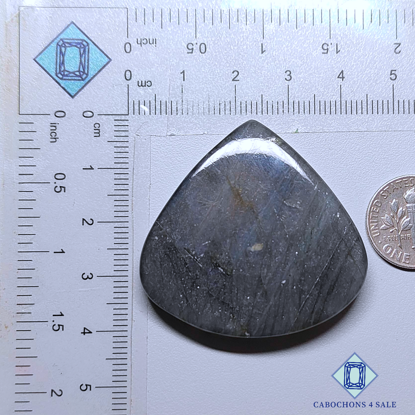 Cabujones de pera de labradorita multicolor