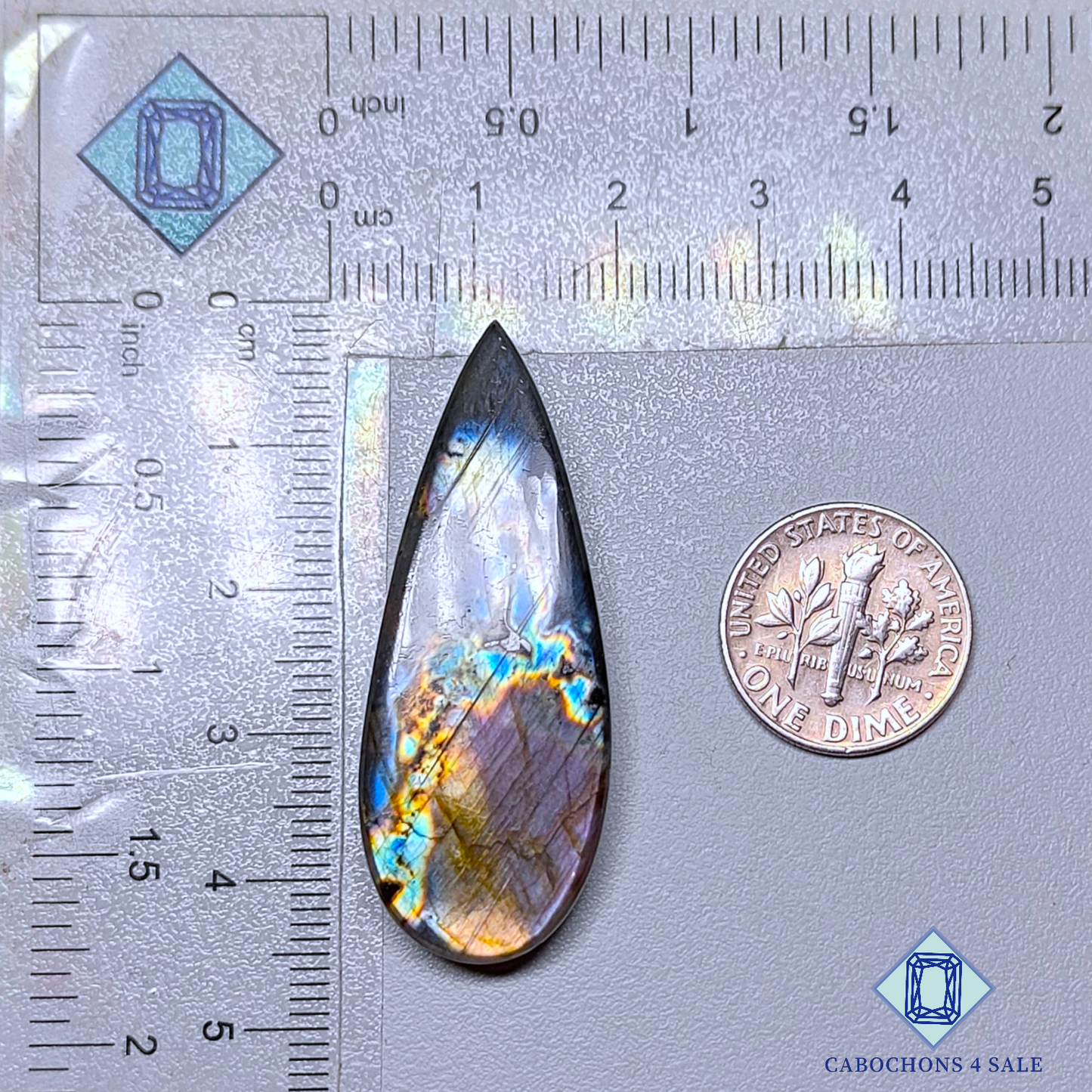 Multi Color Labradorite Pear Cabochons