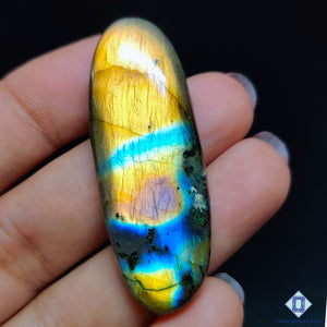 Multi Labradorite Oval Cabochons 46x17x6mm