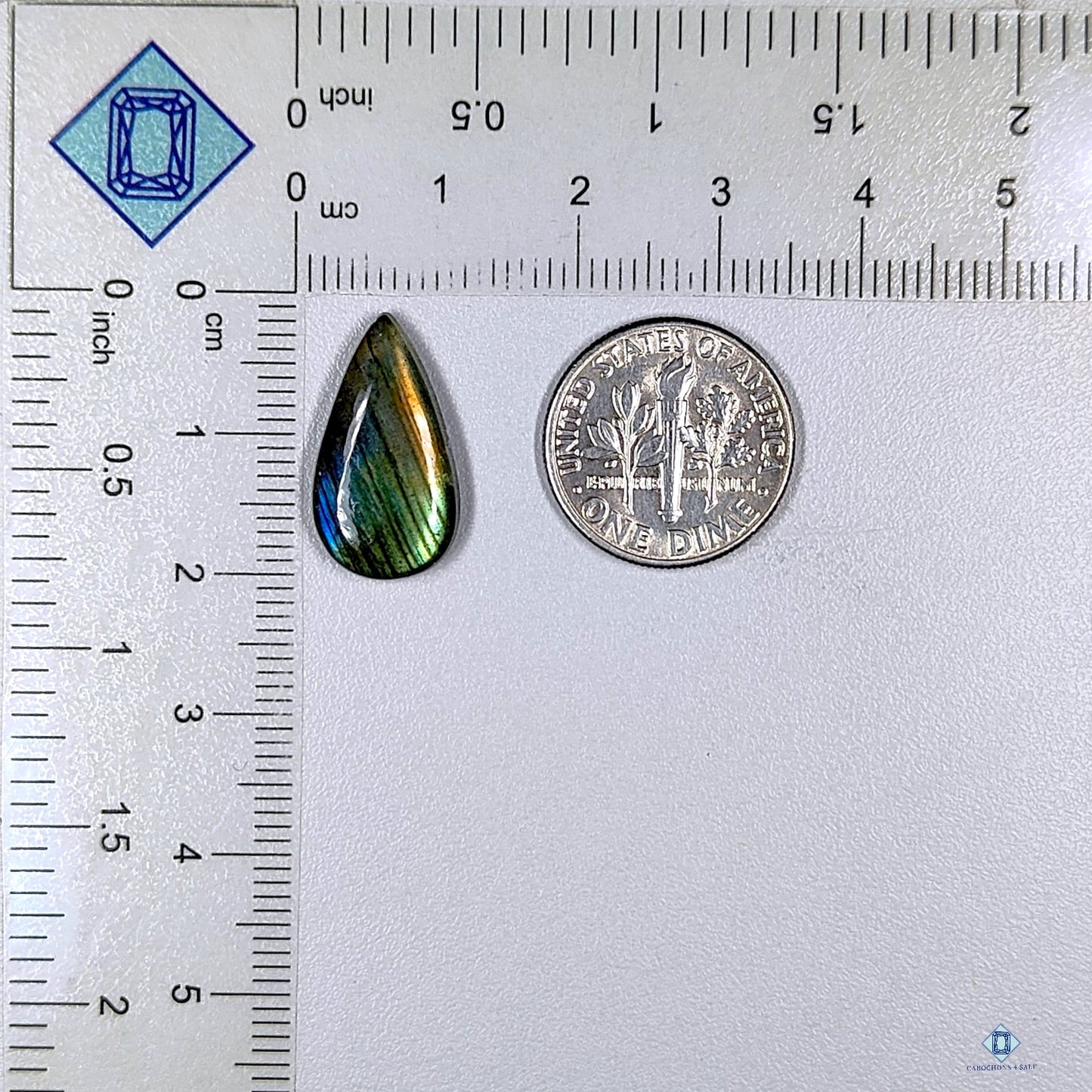 Multi Labradorite Pear Cabochons