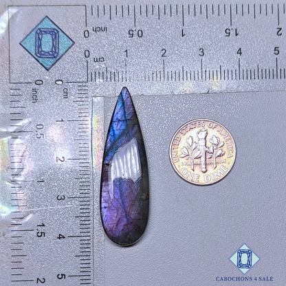 Cabujones de pera de labradorita púrpura múltiple