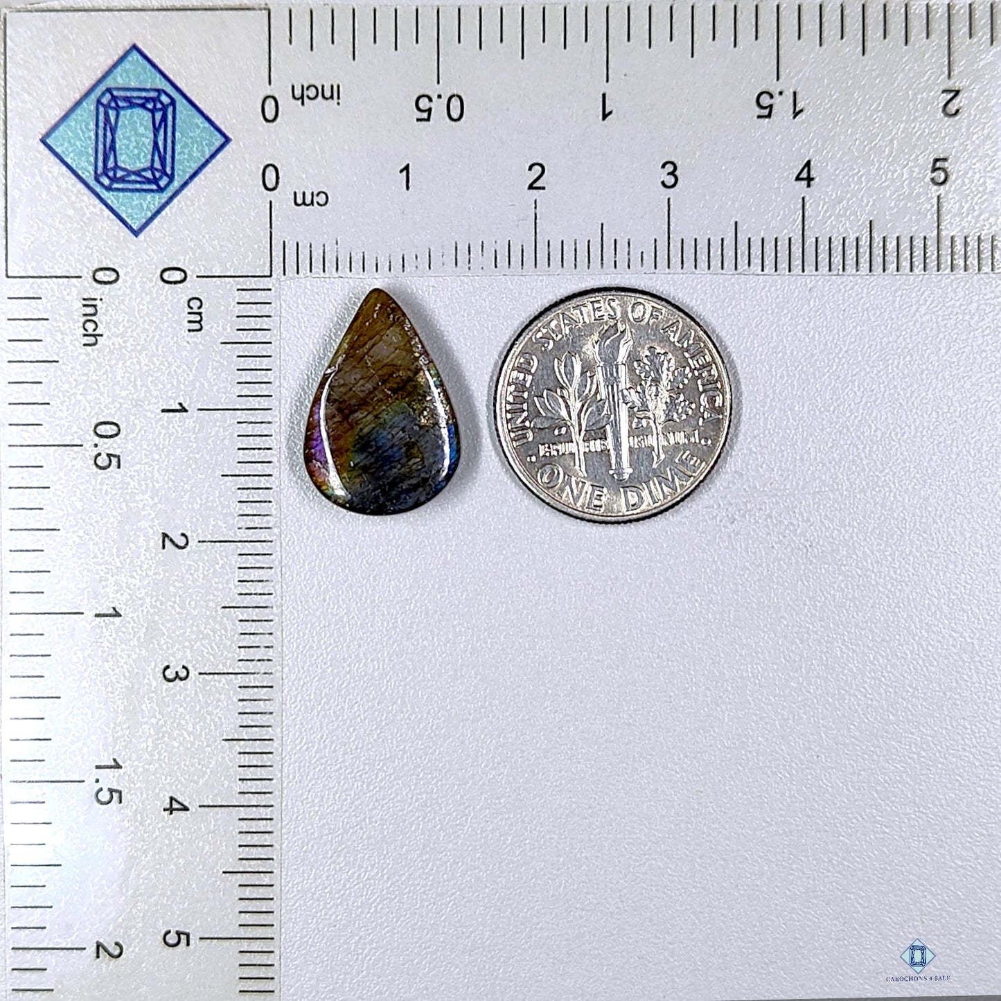 Multi Purple Labradorite Pear Cabochons