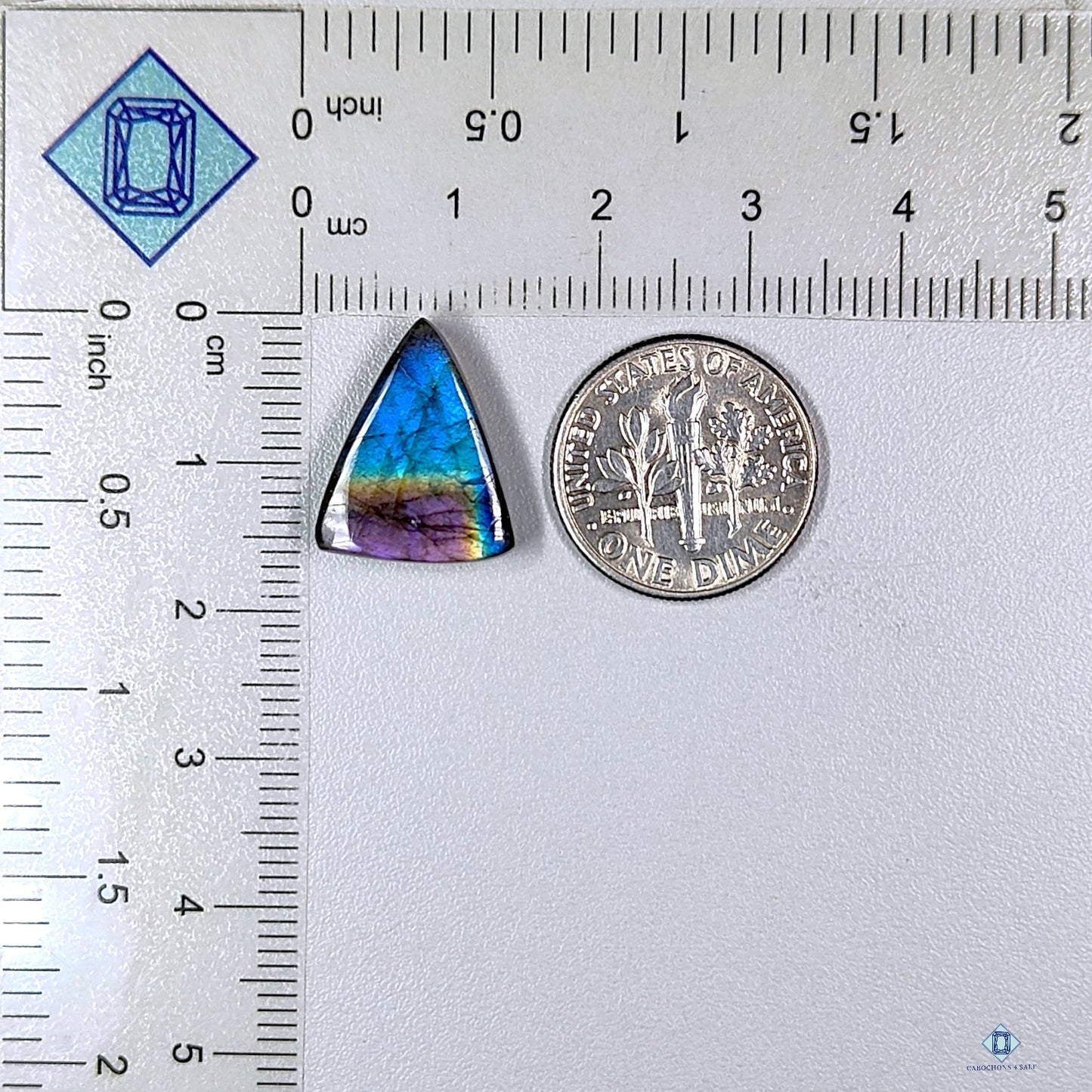 Multi Purple Labradorite Triangle Cabochons