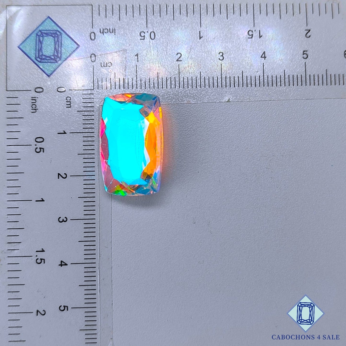 Mystic Quartz Rainbow + Crystal Quartz Doublet Gemstone  Fancy Doublets 23*15*8mm available for sale