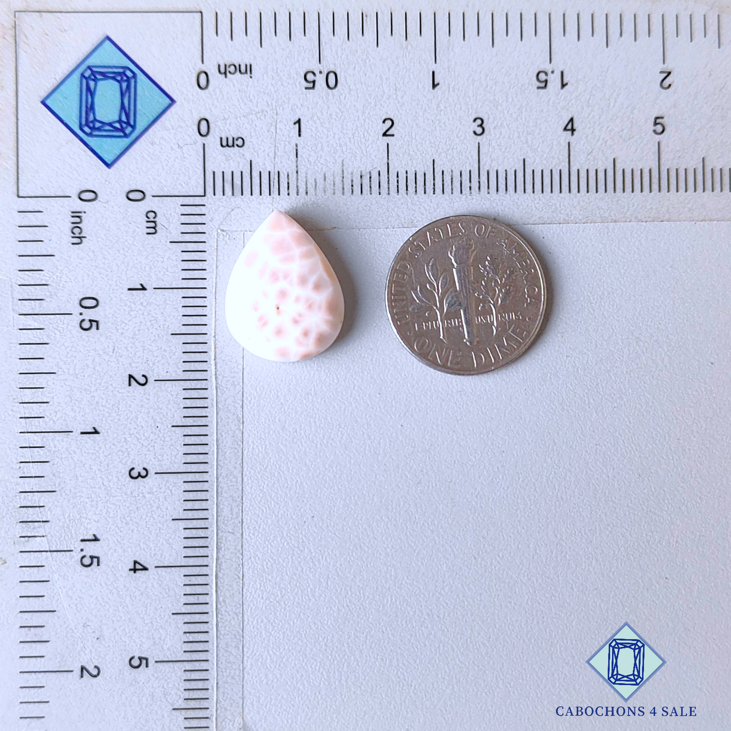 Cabujones de pera de natrolita