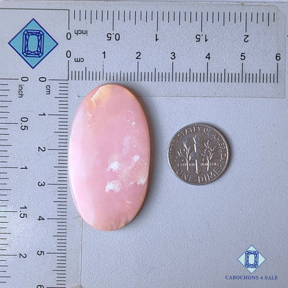 Natural Pink Opal Gemstone  Oval Cabochons 42*23*5mm from Peru  available for sale