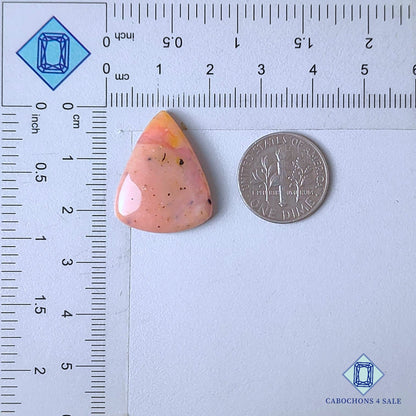 Natural Pink Opal Gemstone  Triangle Cabochons 23*19*5mm from Peru  available for sale