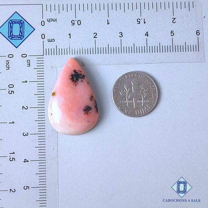Natural Pink Opal Gemstone  Pear Cabochons 30*19*6mm from Peru  available for sale