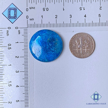 Natural Neon Apatite Gemstone  Round Cabochons 23*5mm from Brazil available for sale
