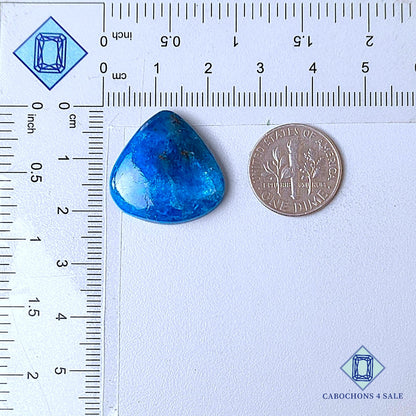 Natural Neon Apatite Gemstone Pear Cabochons 21*22*5mm from Brazil  available for sale