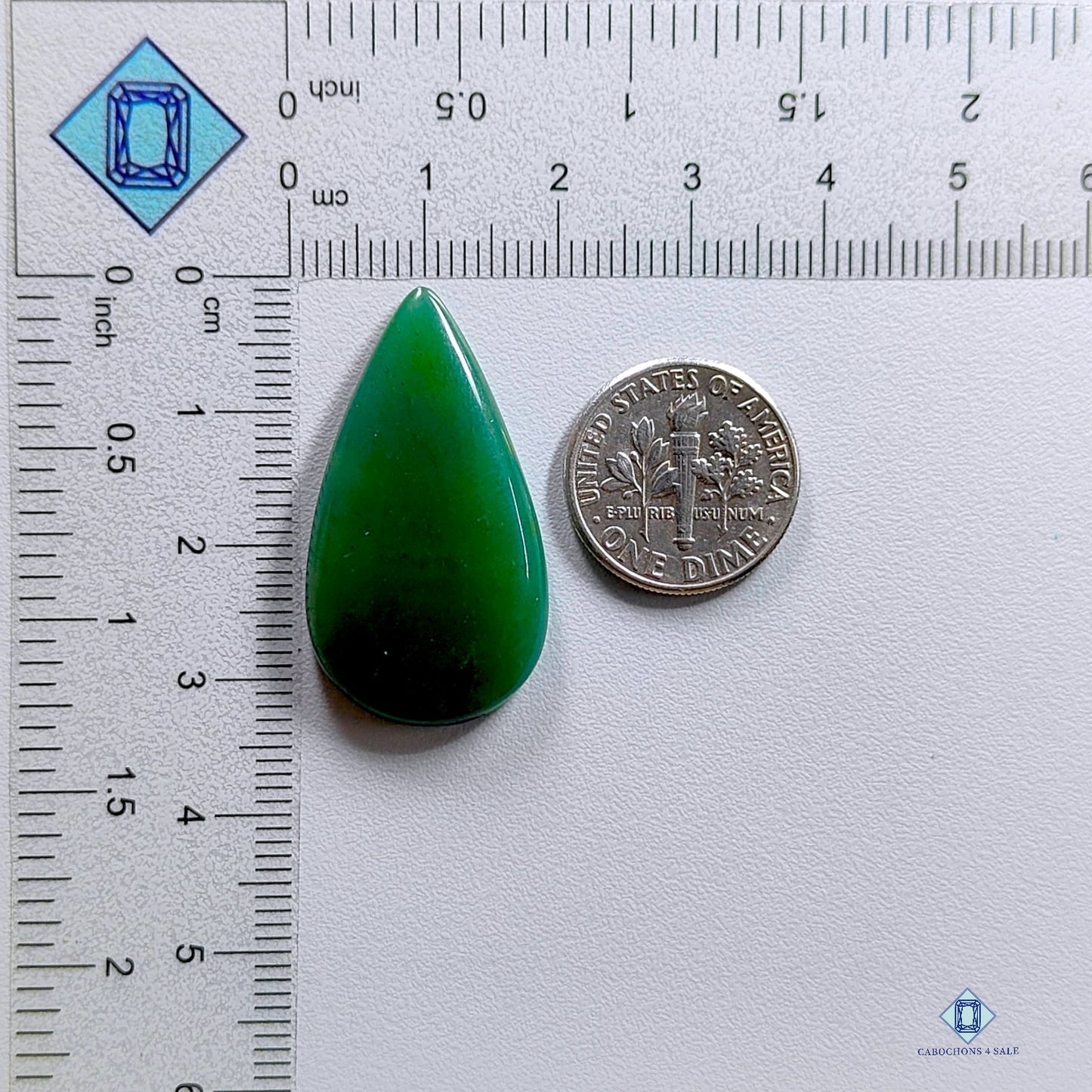 Nephrite Jade Pear Cabochons