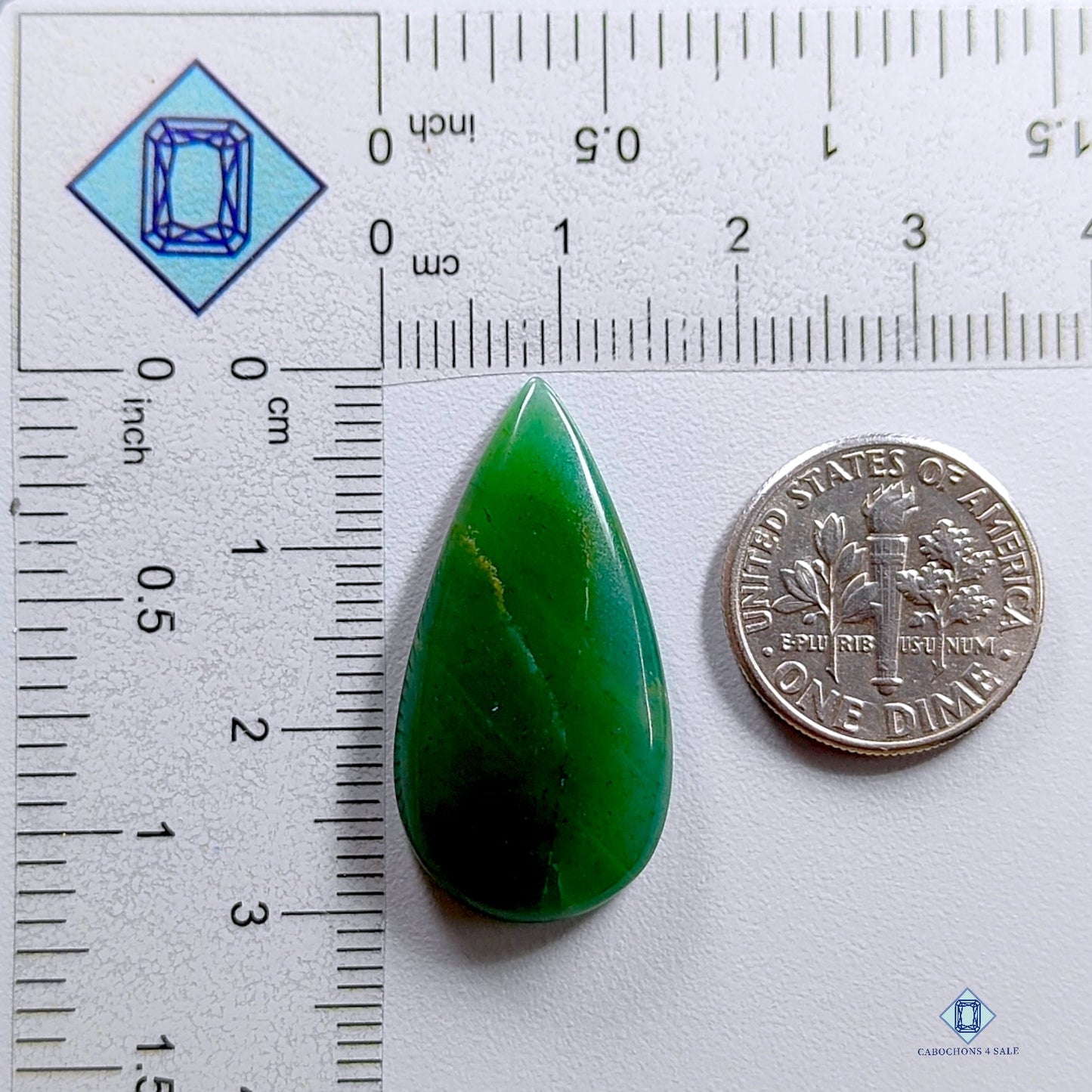 Nephrite Jade Pear Cabochons