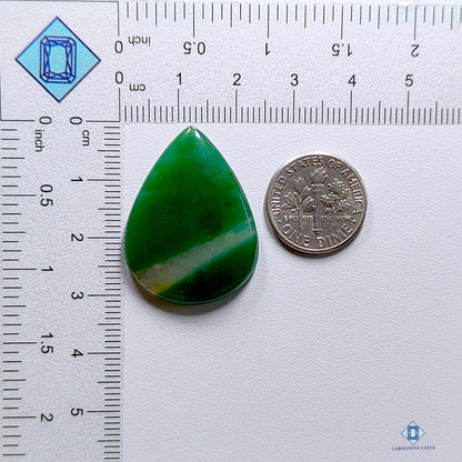 Nephrite Jade Pear Cabochons