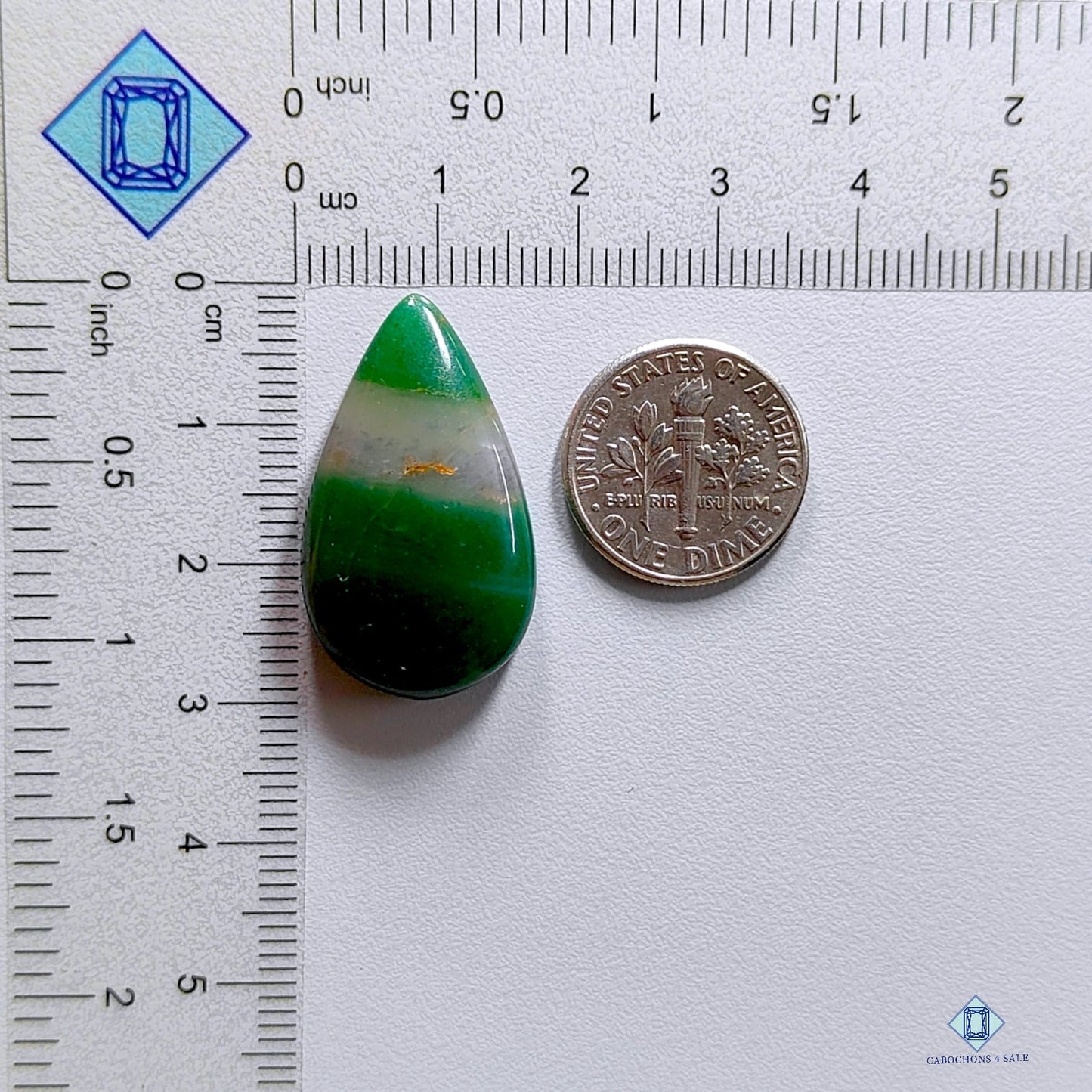 Nephrite Jade Pear Cabochons