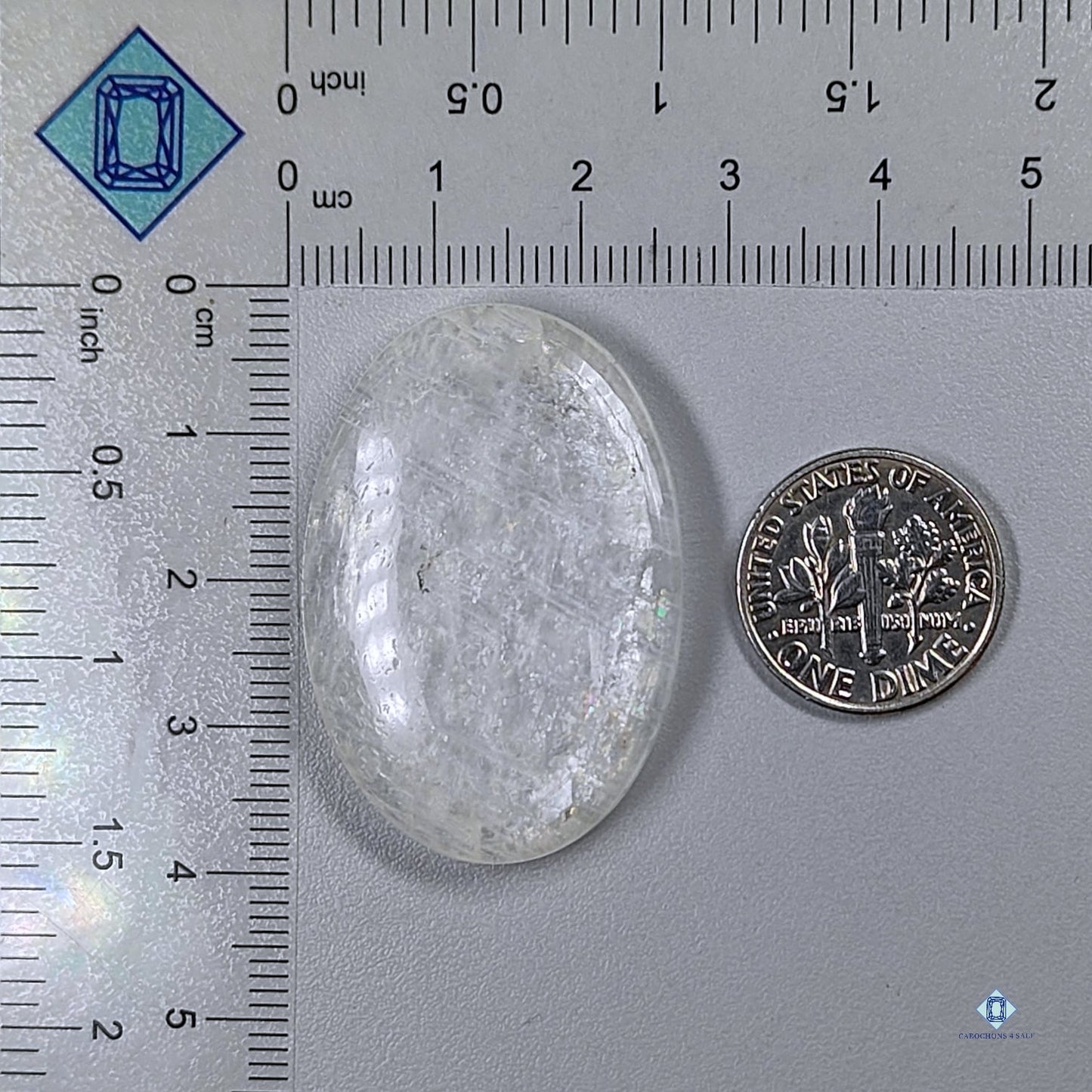 Silver Fire Moonstone Oval Cabochons