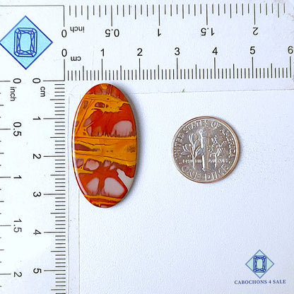 Cabujones ovalados de jaspe Noreena natural de 32 x 17 x 3 mm, de Australia, disponibles para la venta.