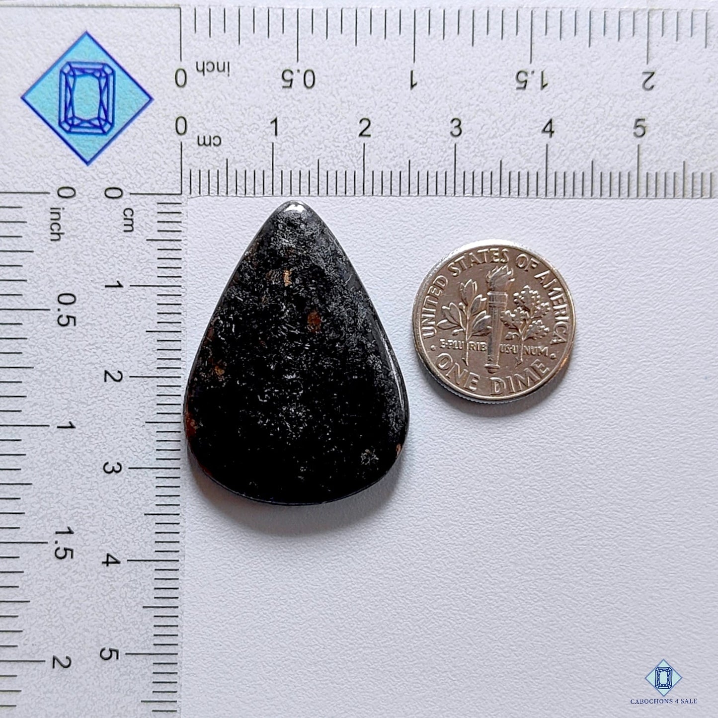 Nuummite Pear Cabochons