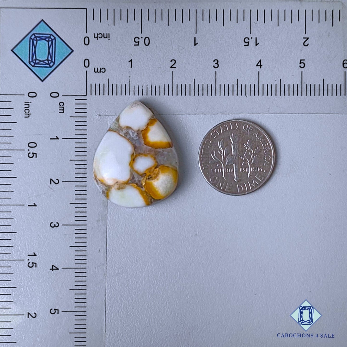 Natural Ocean Jasper Gemstone  Pear Cabochons 25*20*7mm from Madagascar  available for sale