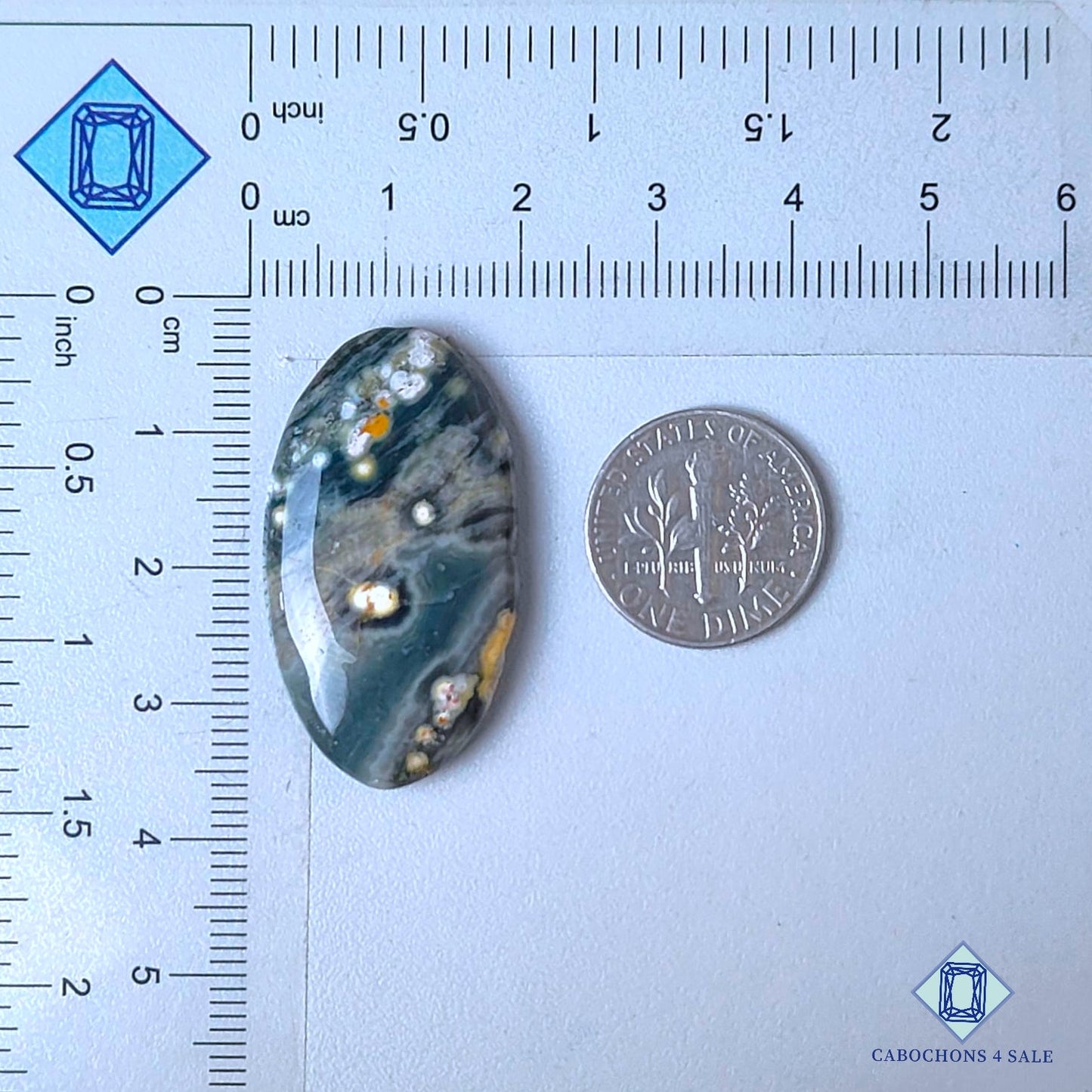 Natural Ocean Jasper Gemstone  Oval Cabochons 34*19*5mm from Madagascar  available for sale