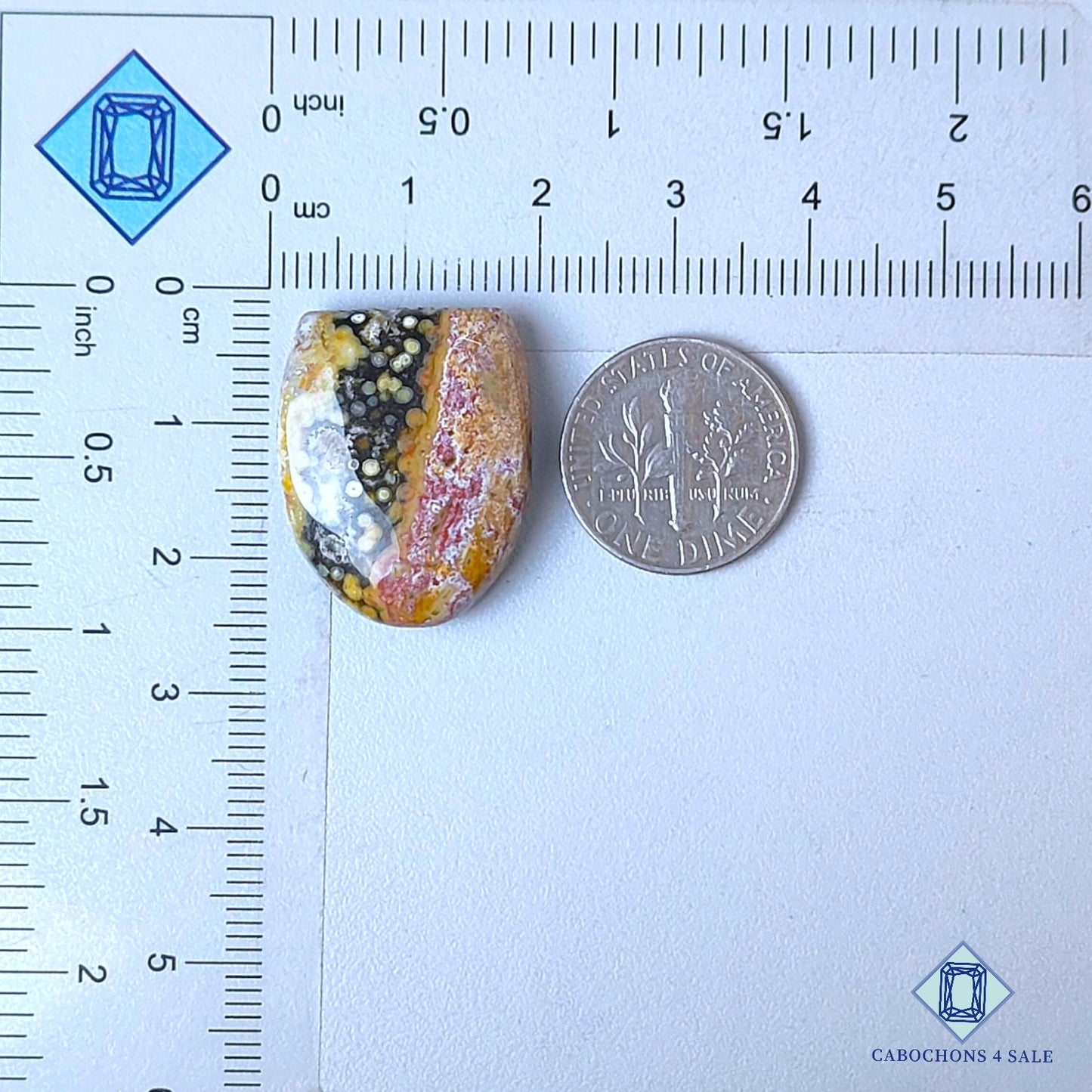 Natural Ocean Jasper Gemstone  Fancy Cabochons 23*19*6mm from Madagascar  available for sale