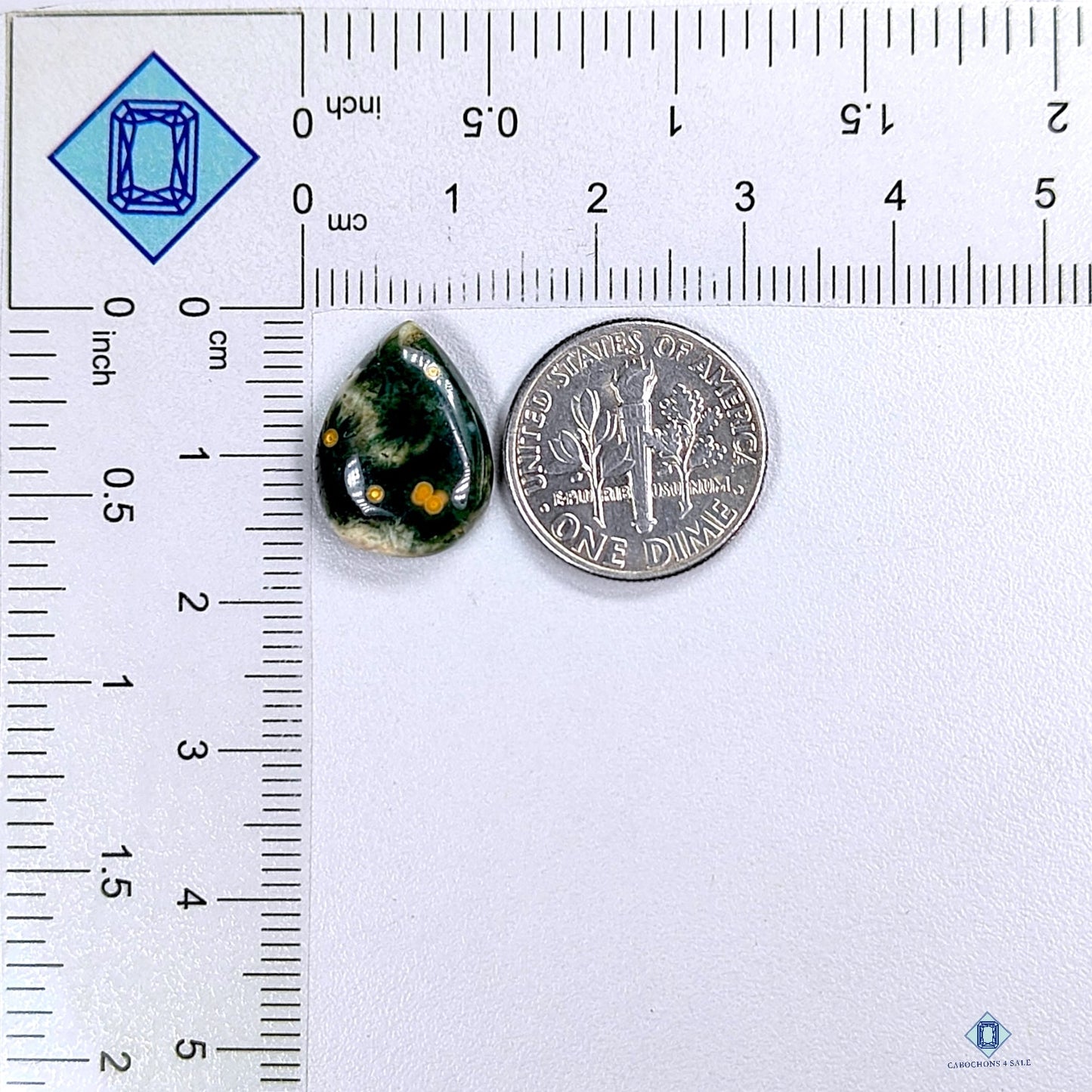 Ocean Jasper Pear Cabochons