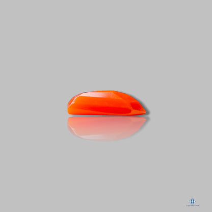 Orange Chalcedony Coffin Rose Cut