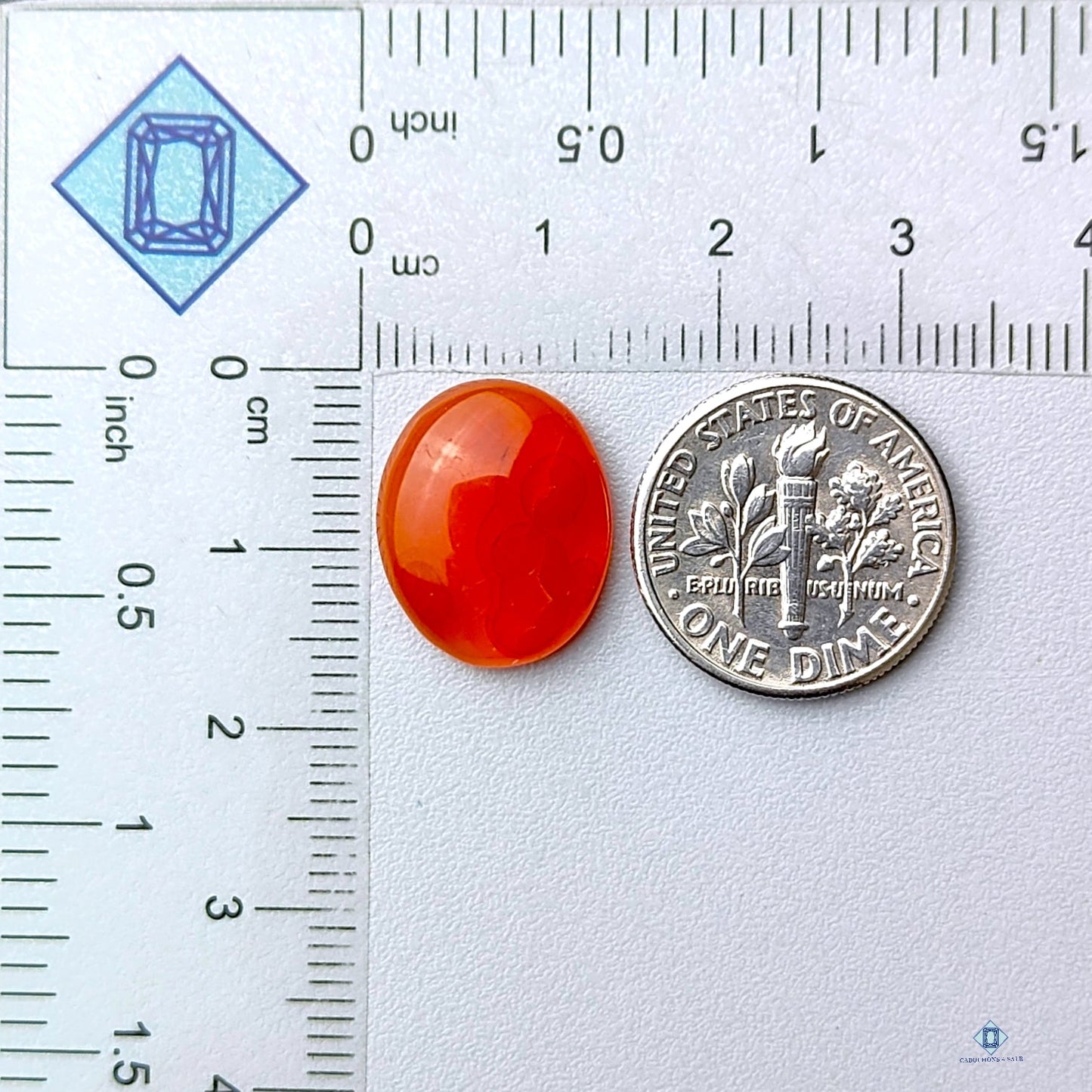 Orange Chalcedony Oval Cabochons