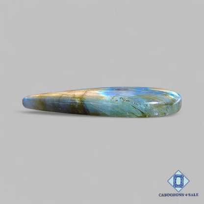 Natural Multi color Labradorite Gemstone Pear Cabochons 49*32*6mm from Madagascar  available for sale