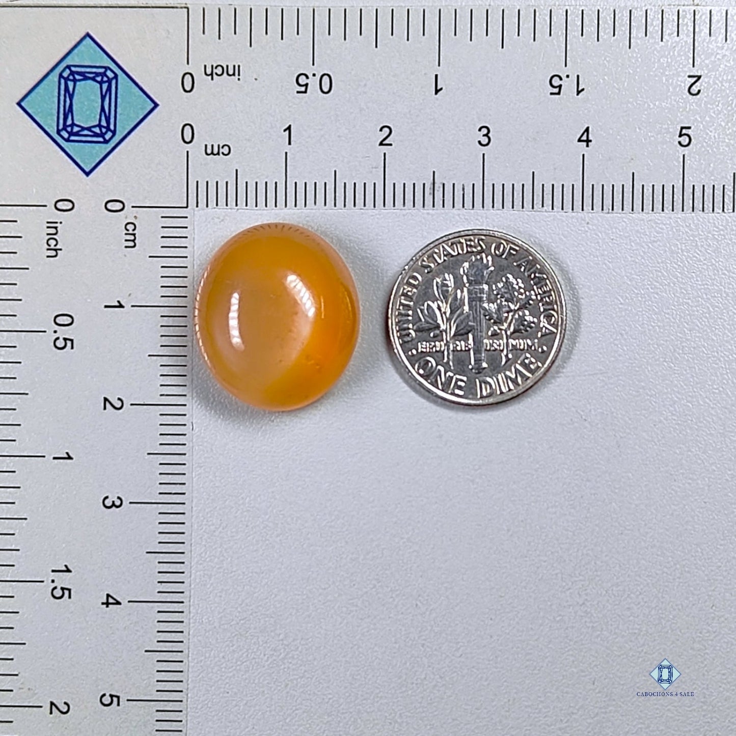 Orange Moonstone Oval Cabochons