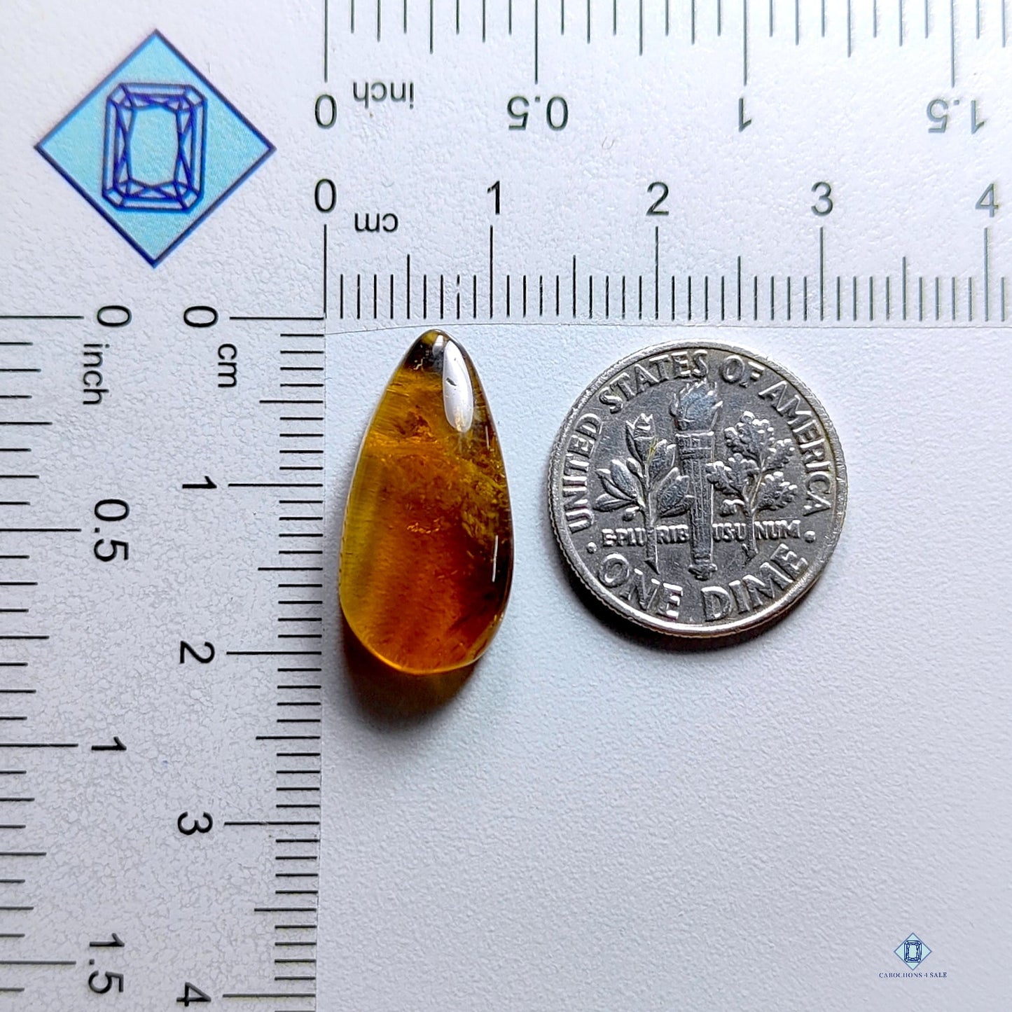 Orange Opal Pear Cabochons