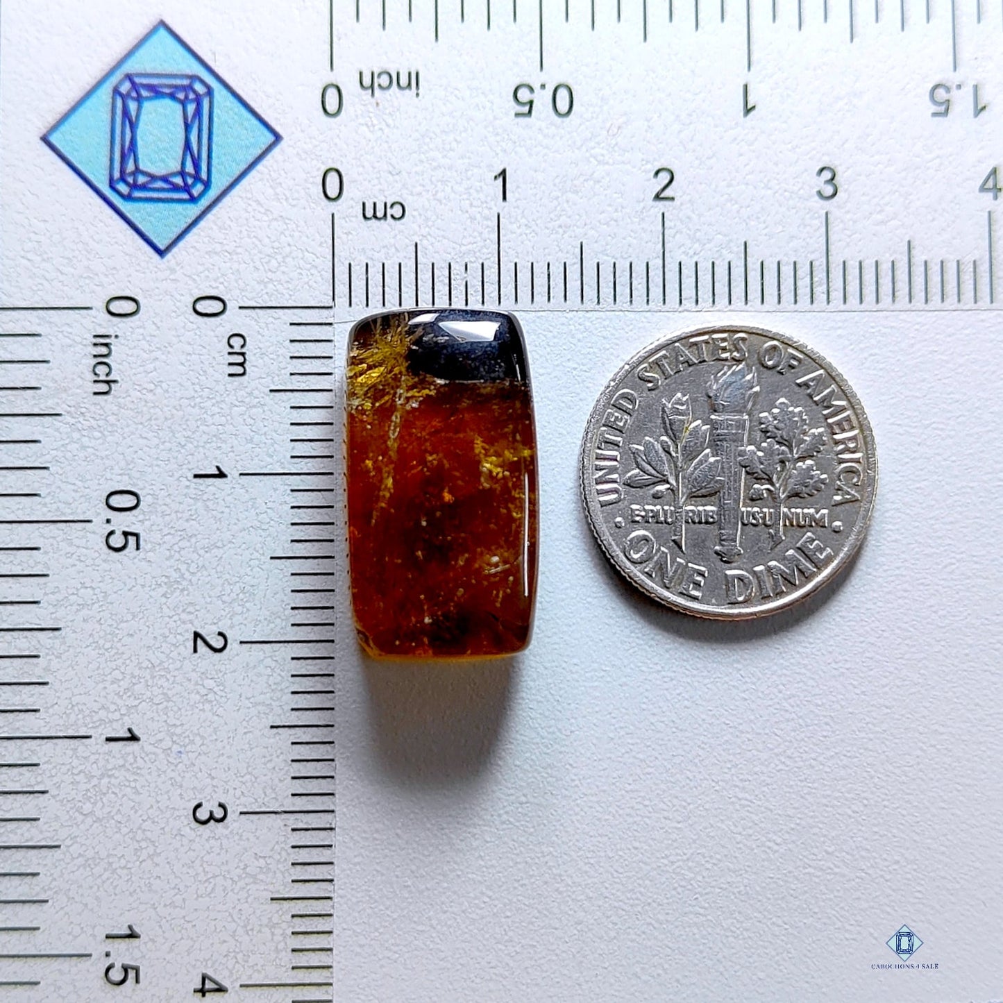 Orange Opal Rectangle Cabochons