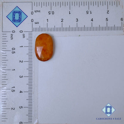 Natural Orange Sapphire Gemstone  Oval Rose Cut 28*12*5mm from Myanmar available for sale