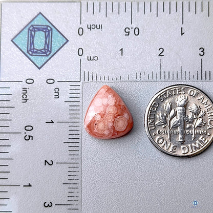 Orbicular Rhodochrosite Pear Cabochons