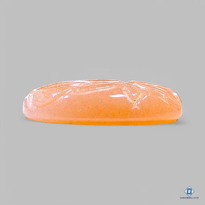 Peach Moonstone Oval Carvings